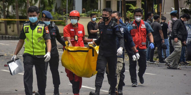20 worshippers wounded as two suicide bombers target church in Indonesia on Palm Sunday