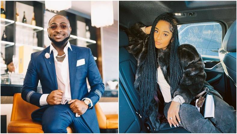 Davido in loved up photos with Instagram model Mya Yafai