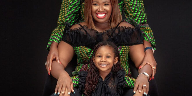 Three generations of beauty! Comedienne, Real Warri Pikin poses with her mum and daughter
