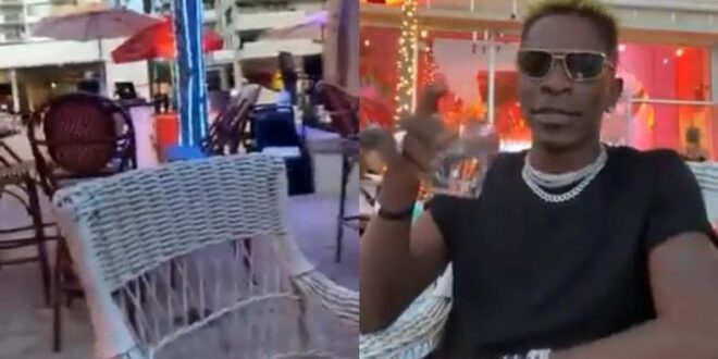 Why are they not playing 'Kpuu Kpa' here? - Shatta Wale asks in  Miami bar (WATCH)