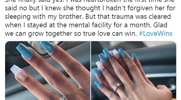 Man proposes to girlfriend who slept with his brother