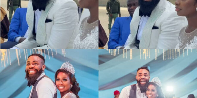 Photos from the white wedding of comedian, Arole