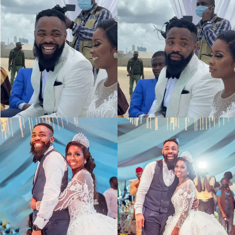 Photos from the white wedding of comedian, Arole