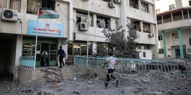 An Israeli airstrike damaged Gaza’s only lab for processing coronavirus tests, officials said.