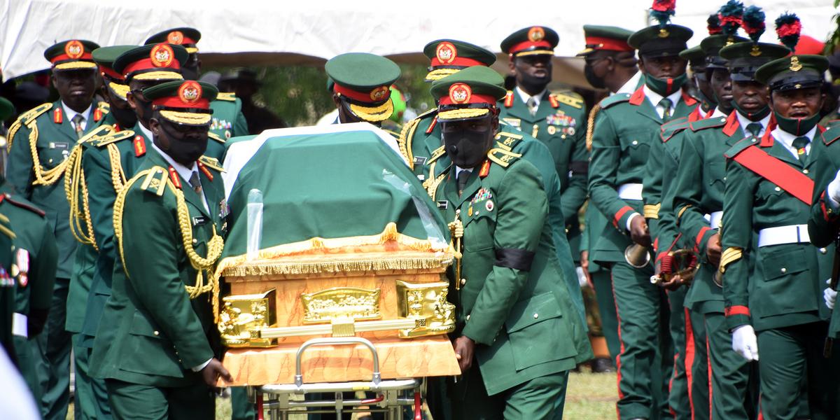Gen. Attahiru, 10 other officers buried amidst tears in Abuja