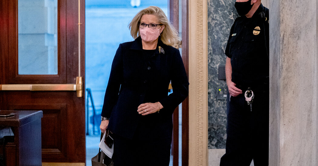 House Republicans oust a defiant Liz Cheney for her repudiation of Trump’s election lies.