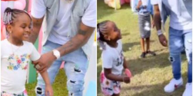 Nigerians React As Davido Spanks His Daughter, Hailey For Twerking At Her Birthday Party