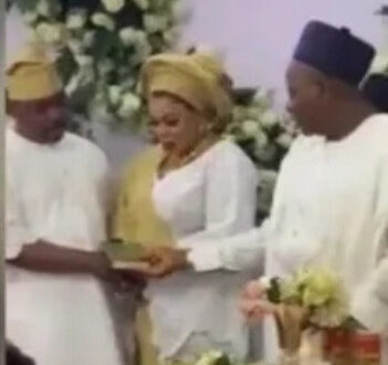 Nigerians react as video of NURTW chairman, MC Oluomo marrying a woman who isn