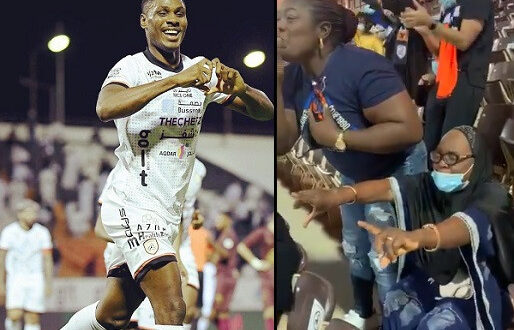 Odion Ighalo shares his joy after scoring in front of his mum who was watching him play live for the first time in his career (Video)