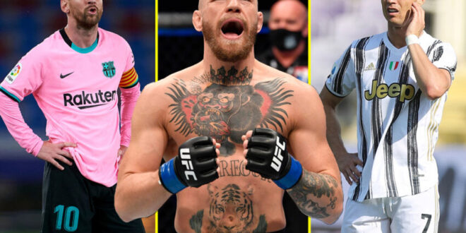 UFC star, Conor McGregor beats Lionel Messi and Cristiano Ronaldo to be named world