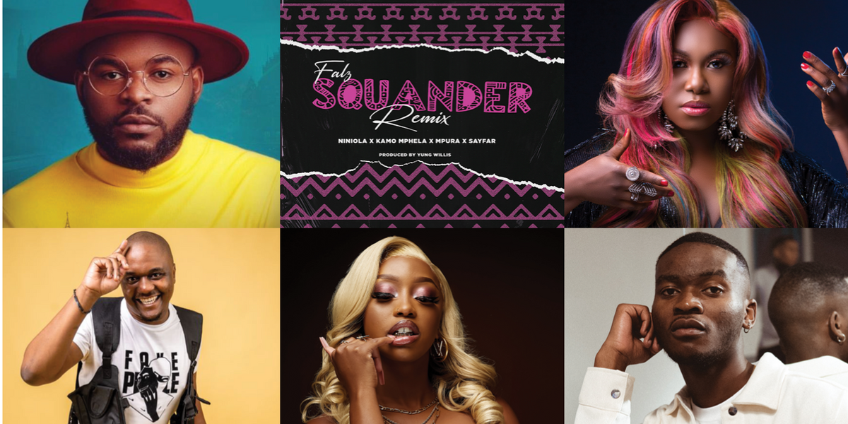 Falz features South Africa’s Amapiano sensations, Kamo Mphela and Mpura in new video for 'Squander (Remix)'