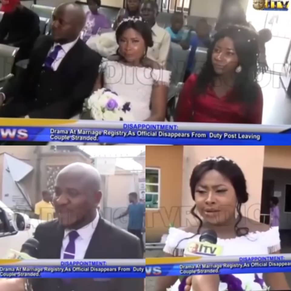 Intending couple left stranded after?registrar who was supposed to officiate at their wedding?travels out of Edo for a burial; FG reacts?(video)