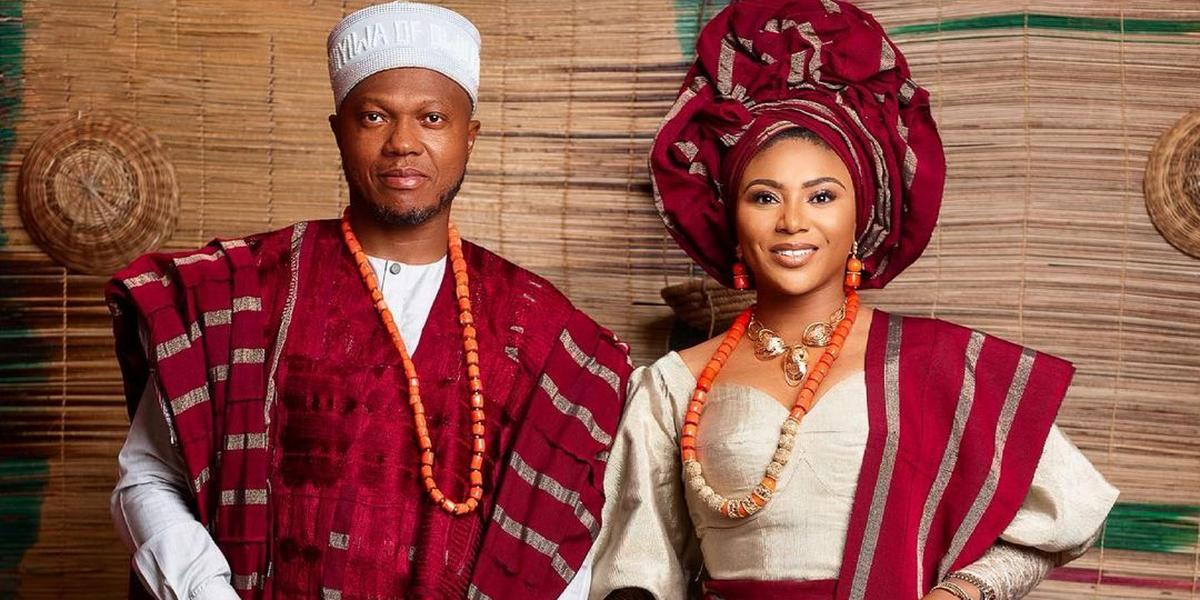 Media personality Stephanie Coker and hubby Olumide Aderinokun conferred with chieftaincy titles