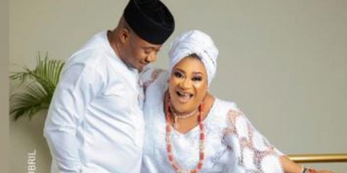Nkechi Blessing finally releases wedding photo with hubby as she celebrates him on his birthday