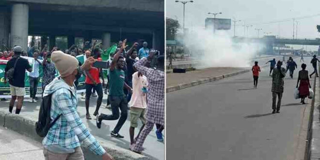 Police allegedly fire teargas at June 12 protesters in Lagos