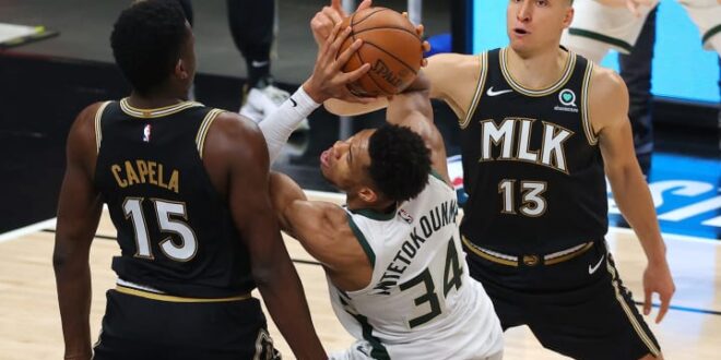 VIDEO: Giannis Landed Awkwardly on HIs Right Knee During Game 4 Against the Atlanta Hawks
