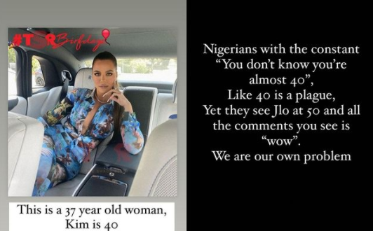 "We are our own problem"- Toke Makinwa tackles Nigerians who are quick to 'age shame' women