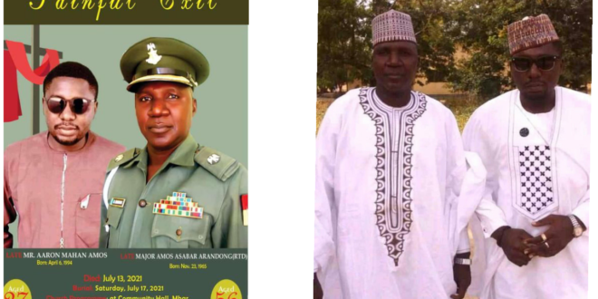 Military officer and his son killed by suspected kidnappers laid to rest in Plateau state