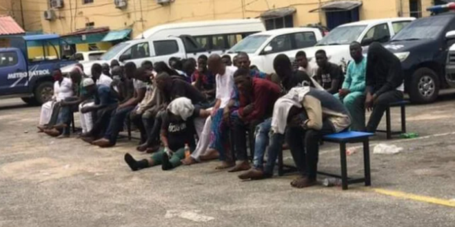 Police parade 49 youths arrested at Yoruba Nation rally in Lagos