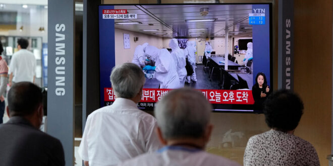 South Korea airlifts a crew from a navy ship amid its military’s biggest virus outbreak.