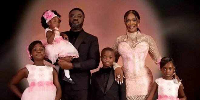 Mercy Johnson Okojie and hubby celebrate 10th wedding anniversary with stunning family photos