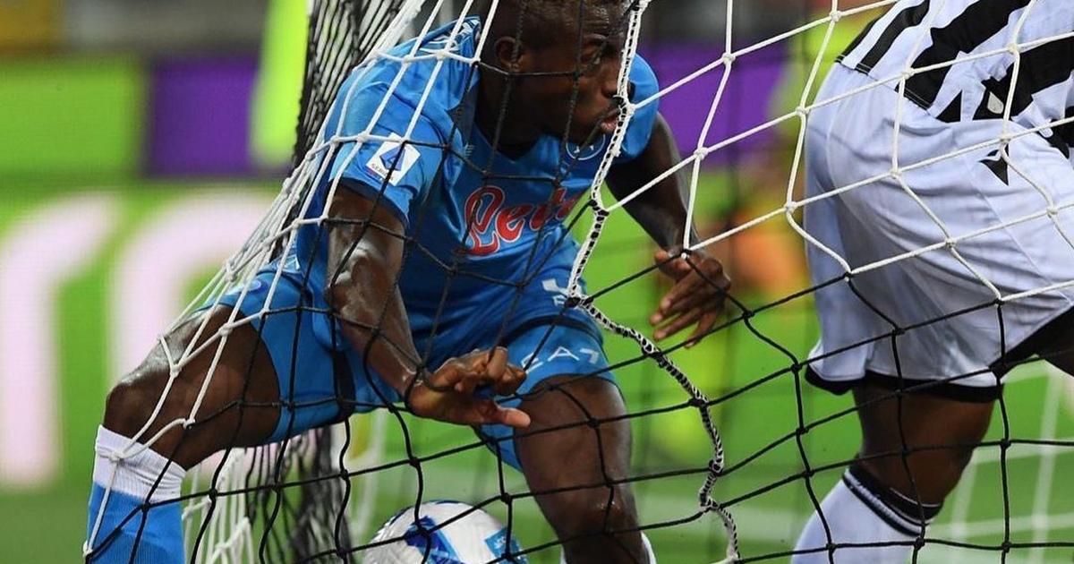 Nigerian striker Victor Osimhen scores in Napoli’s Serie A win