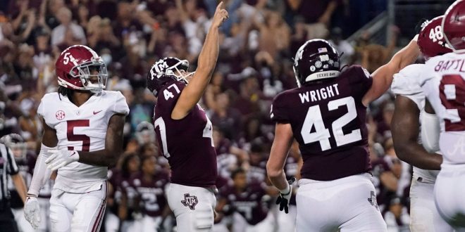 Aggies send Tide packing with game-winning field goal