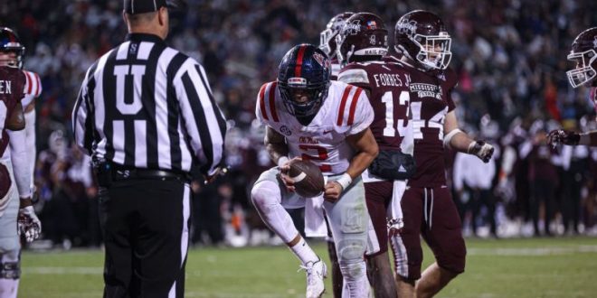 Corral leads No. 9 Ole Miss past MS State in Egg Bowl