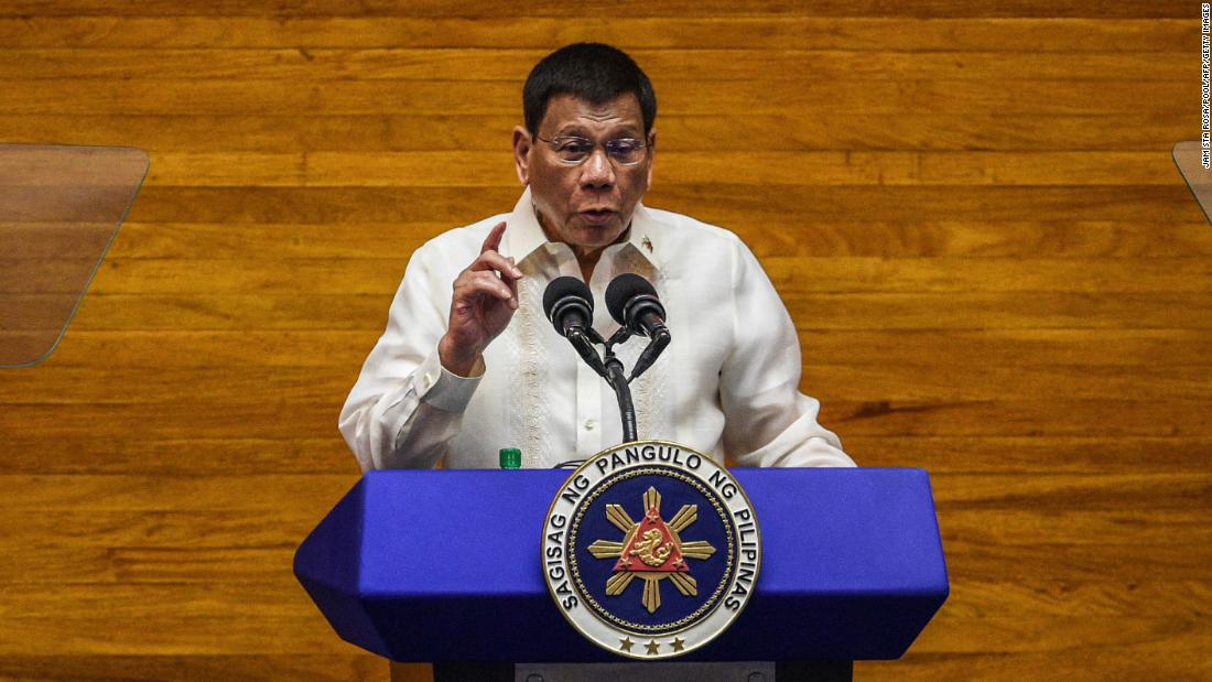 Philippine President Rodrigo Duterte won't run against daughter in election, spokesperson says