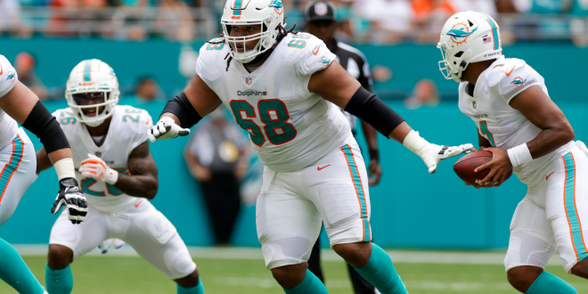 Who is Robert Hunt? Meet the Dolphins lineman who scored one of the best touchdowns that didn't count