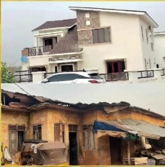 'Where Una Dey See This Money' Reactions As Nollywood Actress Transforms Childhood Home Into Mansion