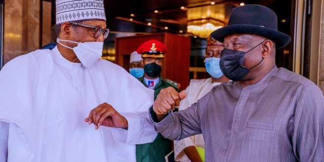 Buhari receives briefing from former President Jonathan on Mali