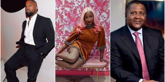 'Dangote is the richest black man, not Kanye West' - DJ Cuppy