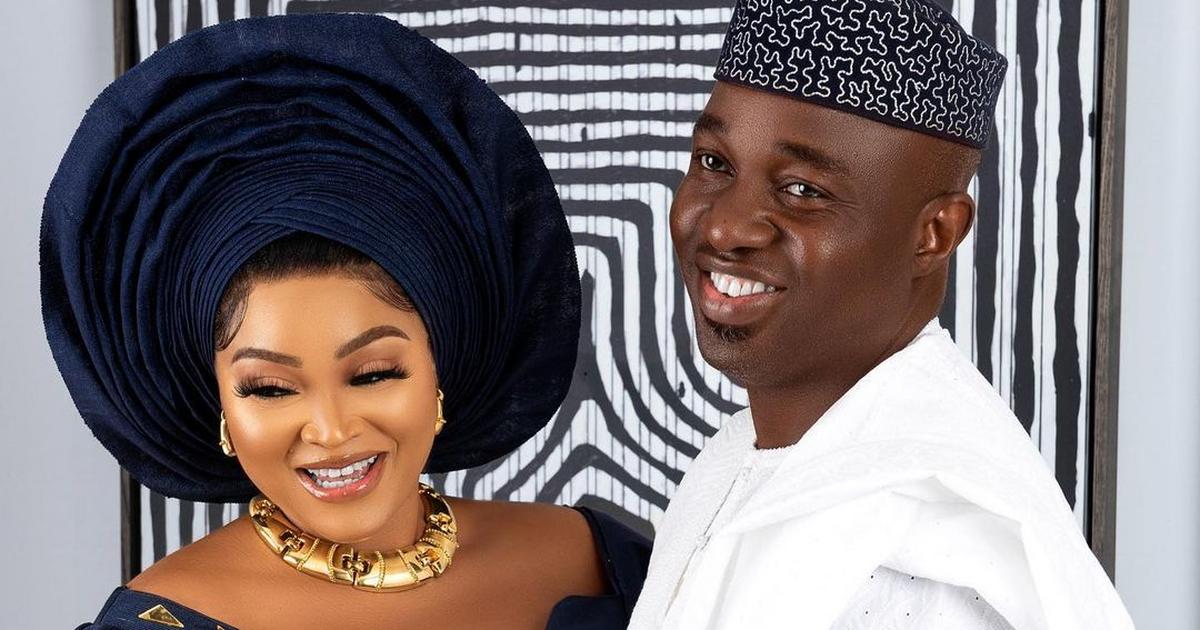 Mercy Aigbe shares video from her 'traditional wedding' to Kazim Adeoti