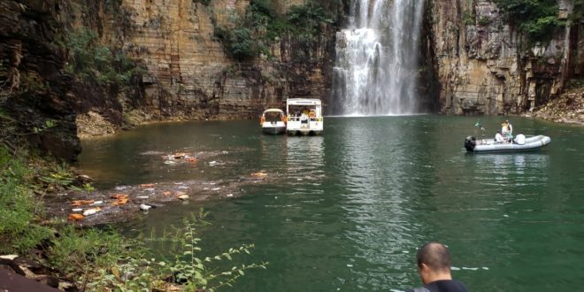 Seven killed after wall of rock falls on tourists on Brazil lake