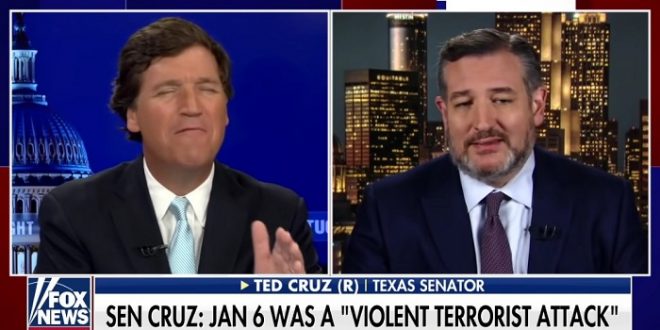 Watch: Tucker Carlson Corners Ted Cruz For Calling January 6 A 'Terrorist' Attack