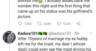 Husband leaves wife for their maid after 10 years of marriage