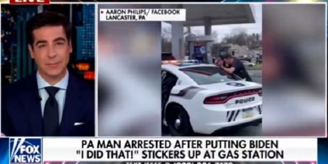 VIDEO: Pennsylvania Man Tackled, Arrested After Placing Biden 'I Did That' Stickers On Gas Pump