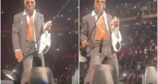 ‘So Embarrassing’ – Reactions As Burna Boy Catches Bra Of Multiple Women Thrown At Him While Performing On Stage (Video)