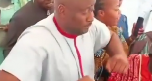 Desmond Elliott dances with his supporters after securing APC ticket for the third time to represent Surulere constituency 1 at the Lagos state House of Assembly (video)