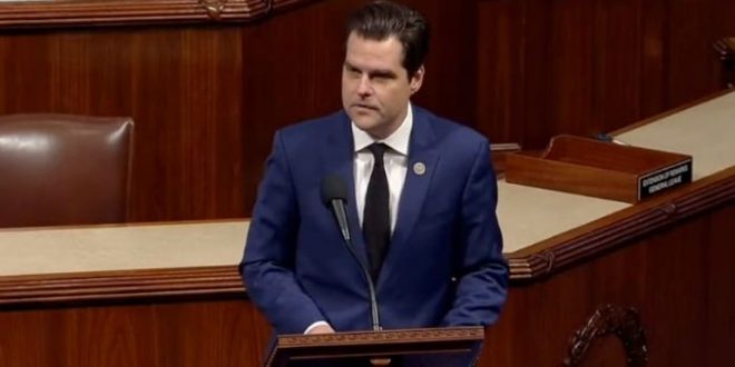 Florida Rep. Gaetz Raises Dire Warning On House Floor: 'America Is Sleepwalking Into A War'