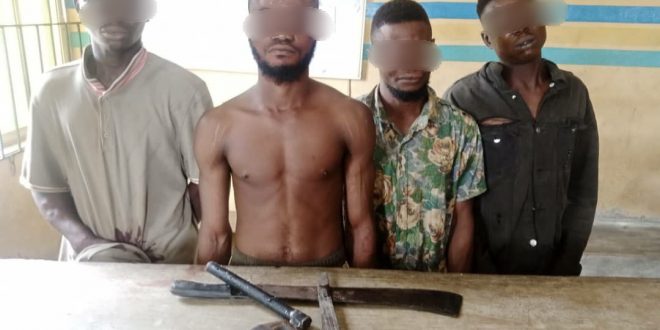 Four suspected cultists arrested in Ogun (photo)