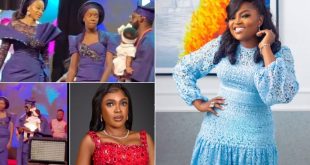 Funke Akindele, Omoni Oboli, Mercy Johnson Gush Over AY’s Daughter’s Photo As They Storm Church For Thanksgiving