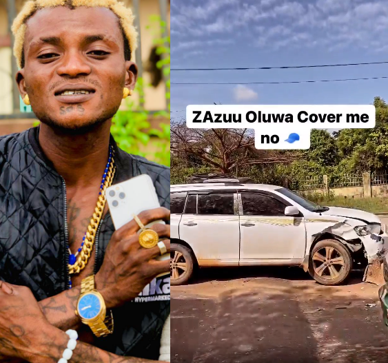 "They want to kill a superstar" Singer Portable says after surviving another accident two months after he had an accident with his Range Rover (video)