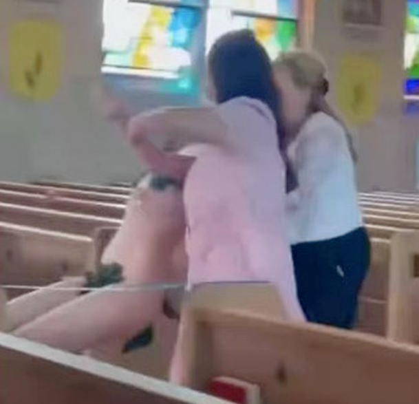Abortion rights activists strip naked during church service in pro-choice protest
