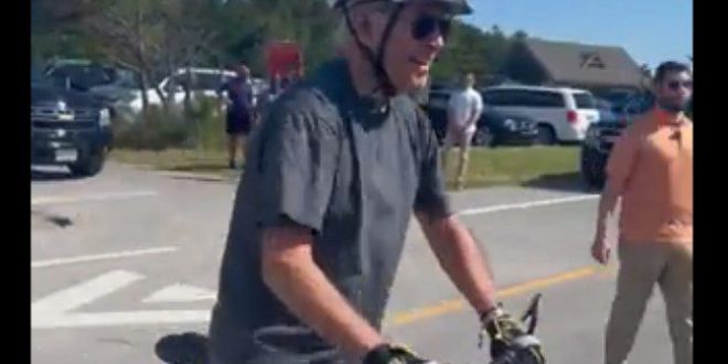 Biden Takes Gentle Tumble Off Bike And MAGA Gets Hysterical