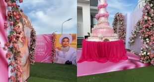 Bobrisky shows off gigantic cake and decorations set for his housewarming (video)
