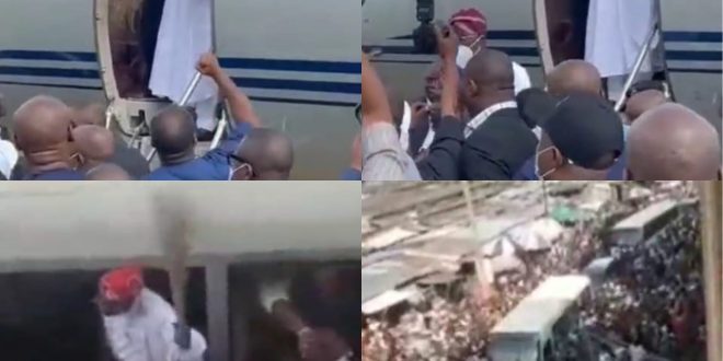 Check out the crowd that came out to welcome Bola Tinubu to Lagos weeks after he clinched the APC Presidential ticket in Abuja (video)