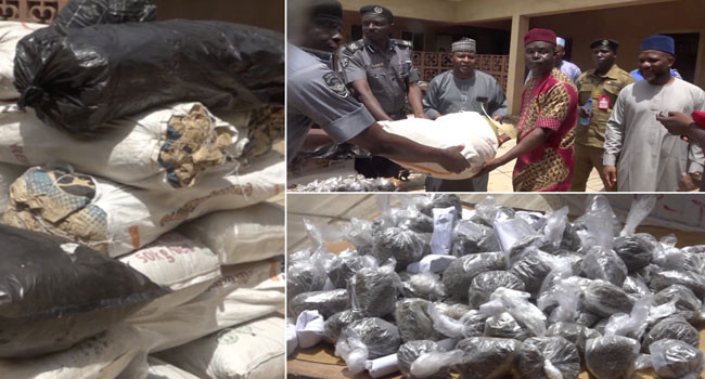 Kaduna Vigilance Service intercept 15 bags of cannabis from suspected drug traffickers