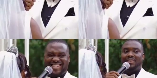 Man hesitates during wedding vows after pastor asked him to vow to surrender his phone to his wife (video)